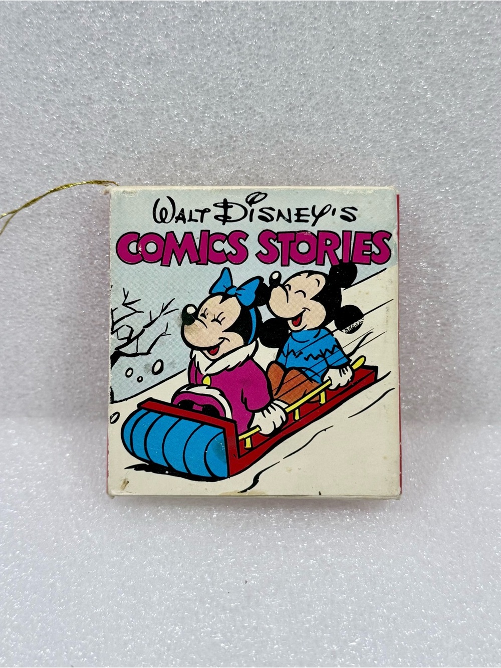 Walt Disney's Comics Stories" Kurt Adler Miniature Book Ornament, Mickey Minnie